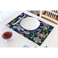 thumbnail image 3 of Floral Placemats Butterfly Bird Flower Leaf Bloom Heat Resistant Dining Table Place Mats Stain Resistant, 12 X 18 Inches, Set of 4, 3 of 3