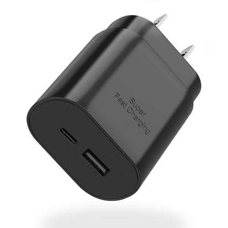 pannbo 25W Super Fast Charger Dual Port USB C Wall Charger Block Quick Charging Compatible with Samsung Galaxy S25 S24 S23 S22 S21 S20 Ultra Plus Note 20 10 iPhone 16 15