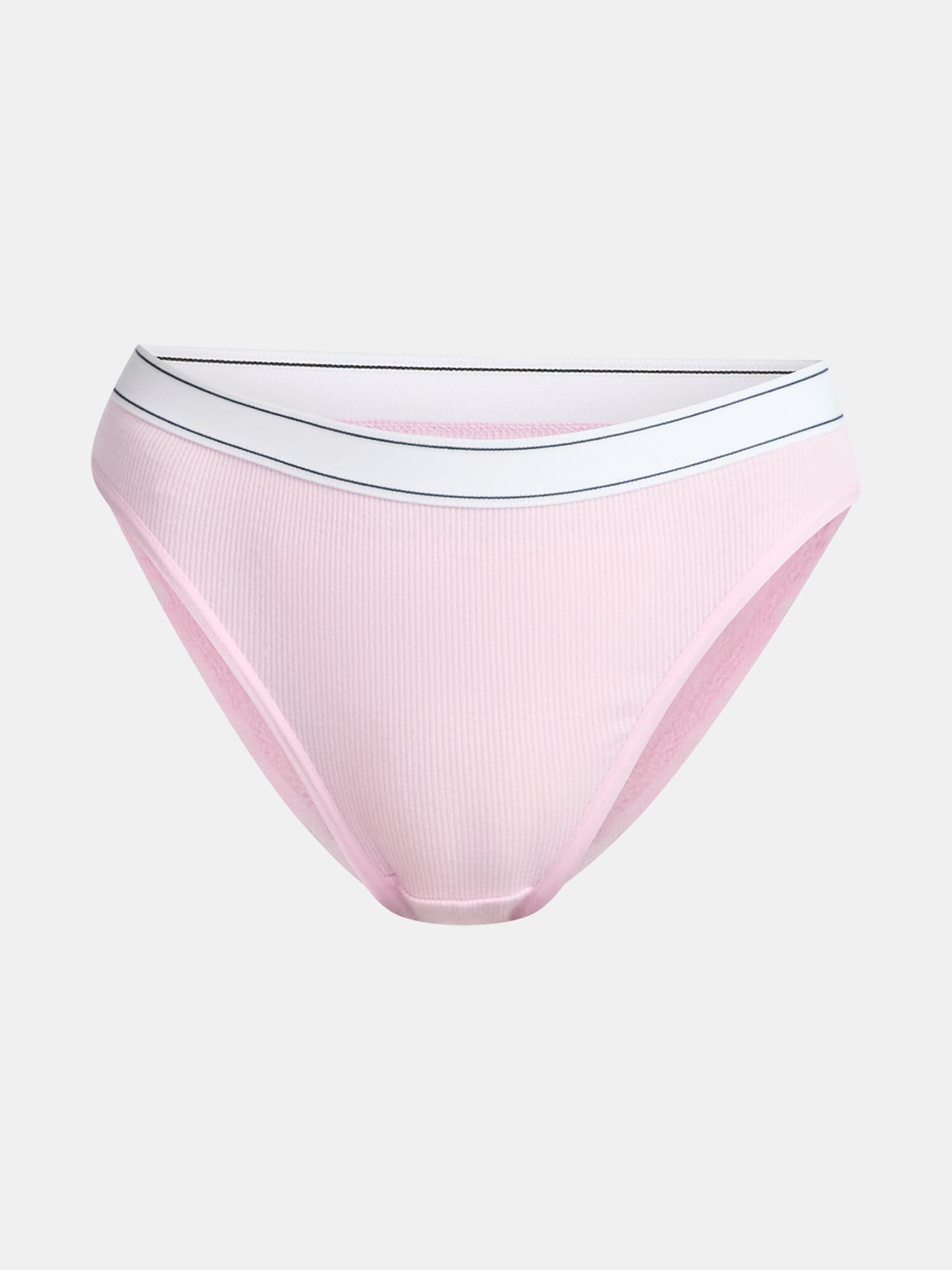 No Boundaries Stretch Ribbed Hi-Cut Cheeky Panties, 5-Pack, Women's