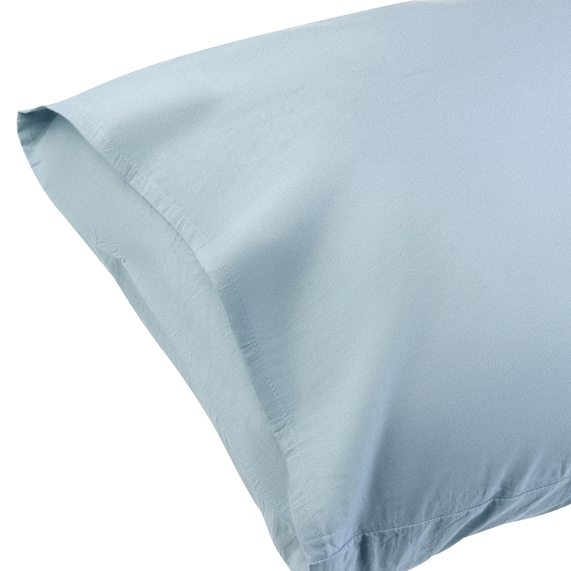 Unique Bargains Breathable Envelope Closure Polyester Pillowcase (2 Count) Light Blue Queen