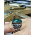 thumbnail image 5 of Mens Handmade Emerald Stone Ring Green Stone Ring Ottoman Style Men Ring Gift for Him 925k Sterling Silver Ring || Ali Baba Jewellery, 5 of 5