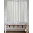 thumbnail image 6 of Bedroom Curtains 63 Inches length, Sage Green Striped Window Treatment Curtain Drapes, Sage Green White Stripes Farmhouse Rod Pocket Curtain Panels for Living Room Kitchen, 42"x63", 2 Panels, 6 of 7