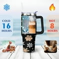 thumbnail image 4 of Black White Gold Snowflakes 40 Oz Tumbler with Handle Lid and Straw Stainless Steel Double Walled Vacuum Insulated Cup Merry Christmas Gifts Tumbler for Women Men Friends Outdoor Indoor, 4 of 6