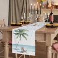 thumbnail image 2 of Table Runners 48 Inches Long Dress Scarves, Coastal Beach Farmhouse Kitchen/Dining Table Runner, Short Coffee Tablerunners, Summer Palm Tree Nautical Ocean Seaside 13x48 Inch, 2 of 9
