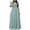 Blue, variant on IROINNID Summer Dresses for Women , Slim Maxi Dresses for Women with Short Sleeve and V-Neck Summer Printed Outfits Dress
