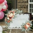 thumbnail image 3 of Wedding Arch Flowers Faux Flower Swag Handmade Wall Decorative Flower Garland Welcome Sign Floral Swag for Front Door Party Style E, 3 of 7