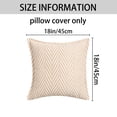 thumbnail image 7 of REGALWOVEN Pack of 2 Chenille Soft Decorative Throw Pillow Covers Striped Modern Neutral Pillowcases for Sofa Bedroom Couch Car White Khaki 18" x 18", 7 of 7