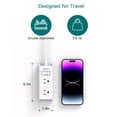thumbnail image 4 of Power Strip Addtam de 5 pies con 6 enchufes para viajes en crucero, 4 of 7