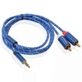 thumbnail image 4 of Audio Cable 0.5/1/1.8/3/5/10/15m RCA Audio Cable 2RCA Male to 3.5mm Jack to 2 RCA AUX Cable Cotton Braided Splitter for Home MP3, 4 of 5