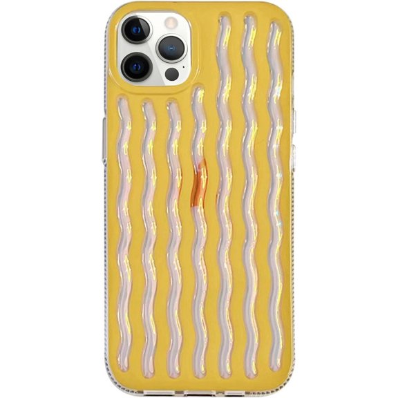 Compatible with iPhone 13 Pro Max Laser Case Cute Glitter Holographic 3D Wave Colorful Bling Sparkle Luxury Soft Shockproof Protective Cover for Girls and Women