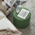 thumbnail image 6 of Bezseller Round Upholstered Pouf Ottoman Footrest for Living Room, Bedroom,Green, 6 of 8
