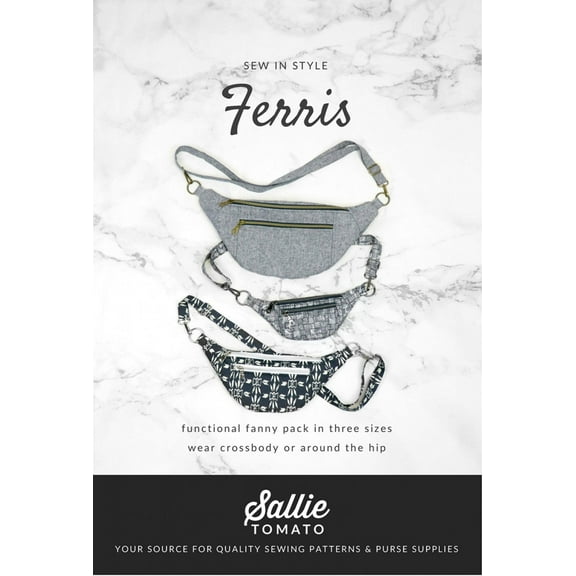 Ferris Fanny Pack Sewing Pattern by Jessica Barrera for Sallie Tomato