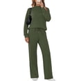 thumbnail image 2 of EASYBRA Womens Two Piece Mock Neck Matching Set Lightweight Loungewear Wide Leg Travel Outfit Fall Fashion 2026 S 2XL, 2 of 6