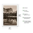 thumbnail image 2 of Mirror Lake - Yosemite Valley California - B&W Photograph by Carleton E. Watkins c.1865 - Fine Art Rolled Canvas Print 27in x 40in, 2 of 4