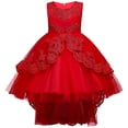 thumbnail image 1 of Ropa para niños Vestido para niñas Vestido de princesa Vestido de encaje bordado para niñas Vestido de cola para niñas de flores, 1 of 6