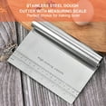 thumbnail image 2 of Zootealy 6-Inch Dough Cutter with Measuring Scale Pastry Scraper Multi-Purpose Food Chopper Stainless Steel Bench-Scraper Kitchen Utensil Perfect for Cake Pizza Noddle Bread Butter Baking, 2 of 8
