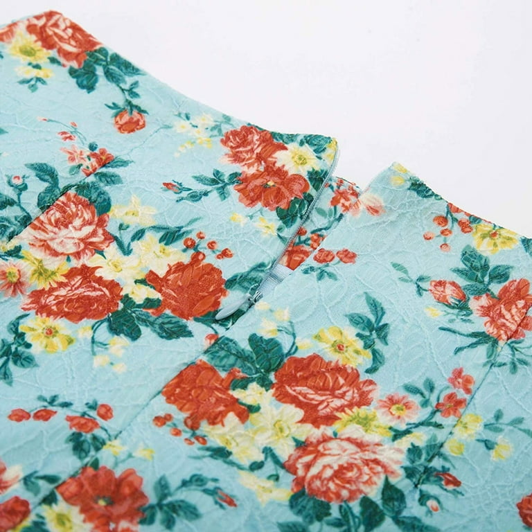 KTMKH Women Elegant Floral Skirts Elegant Office Floral Prints