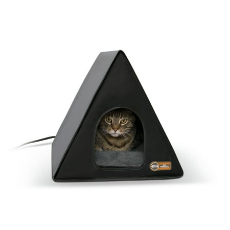 UPC: 0655199038800 | K&H Pet Products Heated A-Frame Indoor/Outdoor Shelter Gray/Black 18 X 14 Inches 20 Watts