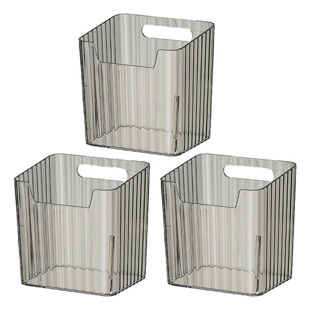 Caja de Almacenamiento para Refrigerador Puerta Lateral Verduras Verduras Caja de Almacenamiento de ArtíCulos Organizador de Almacenamiento Gris Transparente