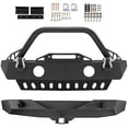 thumbnail image 3 of CCIYU Texture Black Front & Rear Bumper Compatible for Chevrolet Wrangler JK 2007-2018, 3 of 8