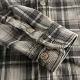 thumbnail image 4 of BVnarty Plaid Shirts for Men Men Vintage Plaid Long Sleeve Shirt Turndown Collar Button With Pockets Casual Lightweight Fabric for Spring Fall Winter Outdoor Fashion, 4 of 9