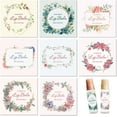thumbnail image 1 of 80 pegatinas autoadhesivas para bálsamo labial, 8 estilos, con diseño de flores, hojas y coronas, para bálsamo labial casero, estilo vintage, cuadradas, para bricolaje., 1 of 9
