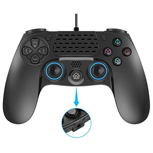 Wired PS4 Controller, Dual Vibration USB Wired PS4 Remote Controller