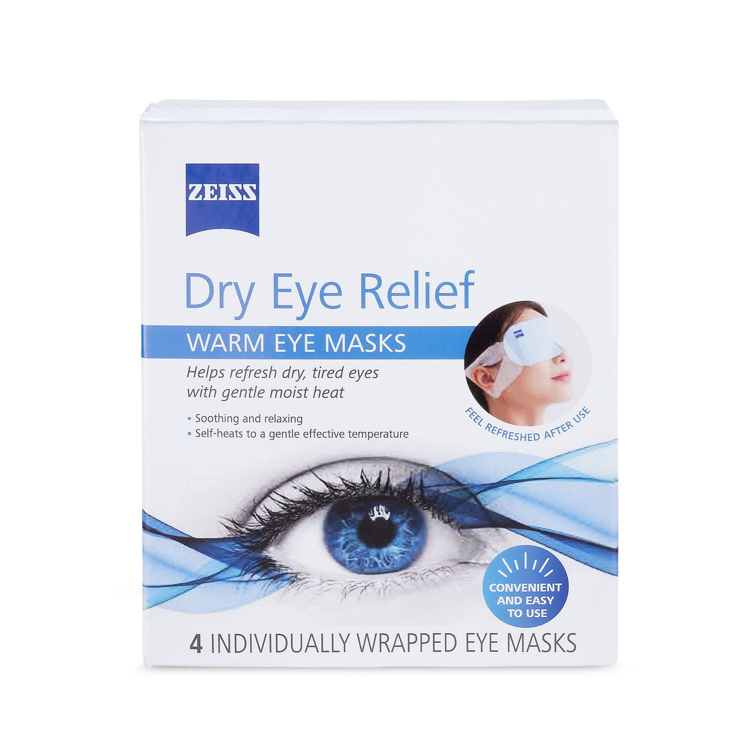 ZEISS Dry Eye Relief Warm Compress Heated Eye Masks 4 Pack Walmart