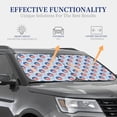 thumbnail image 4 of Kll Donut With The Usa Fag Windshield Sun Shade 2-Piece Foldable Car Front Window Sunshade For Most Sedans Suv Truck - Auto Sun Blocker Visor Protector Blocks Max Uv Rays - Large, 4 of 7