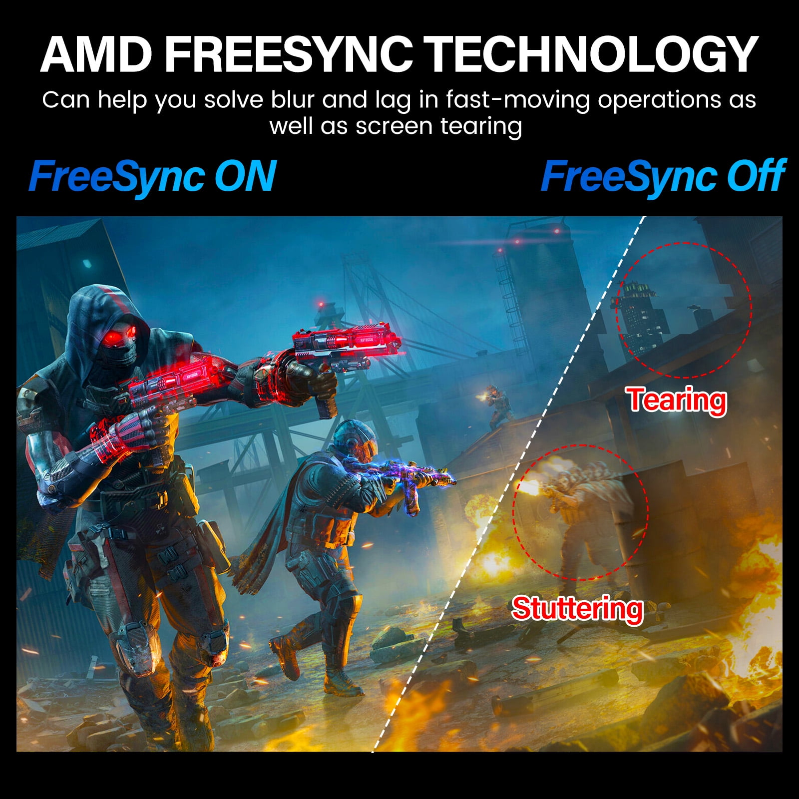 Gawfolk 24.5" 200Hz Gaming Monitor FHD | Frameless | Built-in speaker| 100% sRGB | Eye Care | VESA