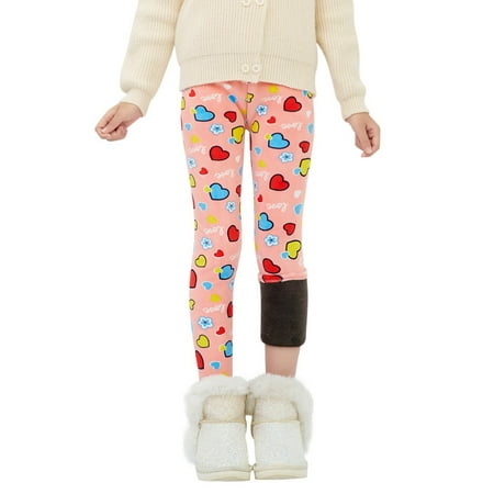 

BULLPIANO 3-13 Years Girls Footless Warm Leggings Thick Fleece Lined Tights Trousers Pants