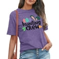 thumbnail image 3 of LAZYCHILD Womens Happy Easter Shirts Funny Rabbit Bunny Easter Egg Short Sleeve Hunting Crew Holiday Tee Tops, 3 of 6