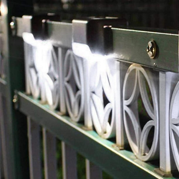 Luces solares para escalones, luces solares para exteriores para cubiertas, luz solar para exteriores, lámpara solar para escaleras, máxima confiabilidad