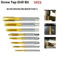 HSS Coated Screw Tap Drill Bit Set M2M10 for Machinery and Furniture