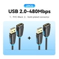 thumbnail image 1 of Vention USB 3.0 Extension Cable USB 3.0 2.0 Cable Extender Data Cord for PC Smart TV Xbox One SSD Fast Speed USB Cable Extension, 1 of 5