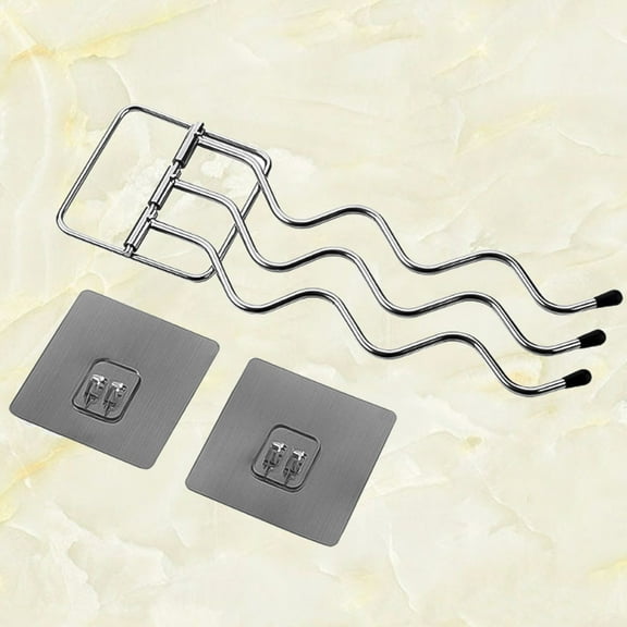 unbranded  Wrought Iron Towel Rack Hanging Bars Bath Towels Racks Silver