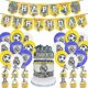 thumbnail image 1 of Real Madrid themed birthday party decorations fan boy football team birthday flag cake card balloon arrangement, 1 of 1