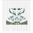 thumbnail image 3 of Ambesonne Hunting Shower Curtain, Emblem, 69"Wx70"L, Olive Green Slate Blue, 3 of 3