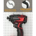 thumbnail image 3 of INCLY 24 Pack Heavy Duty 1/4 Inch Pegboard Hooks, Large Black Pegboard Drill Holder Tool Utility Hook, Double Peg Board Hooks Accessories for Hanging Power Tools, Drill, Workbench, Garage, 3 of 7
