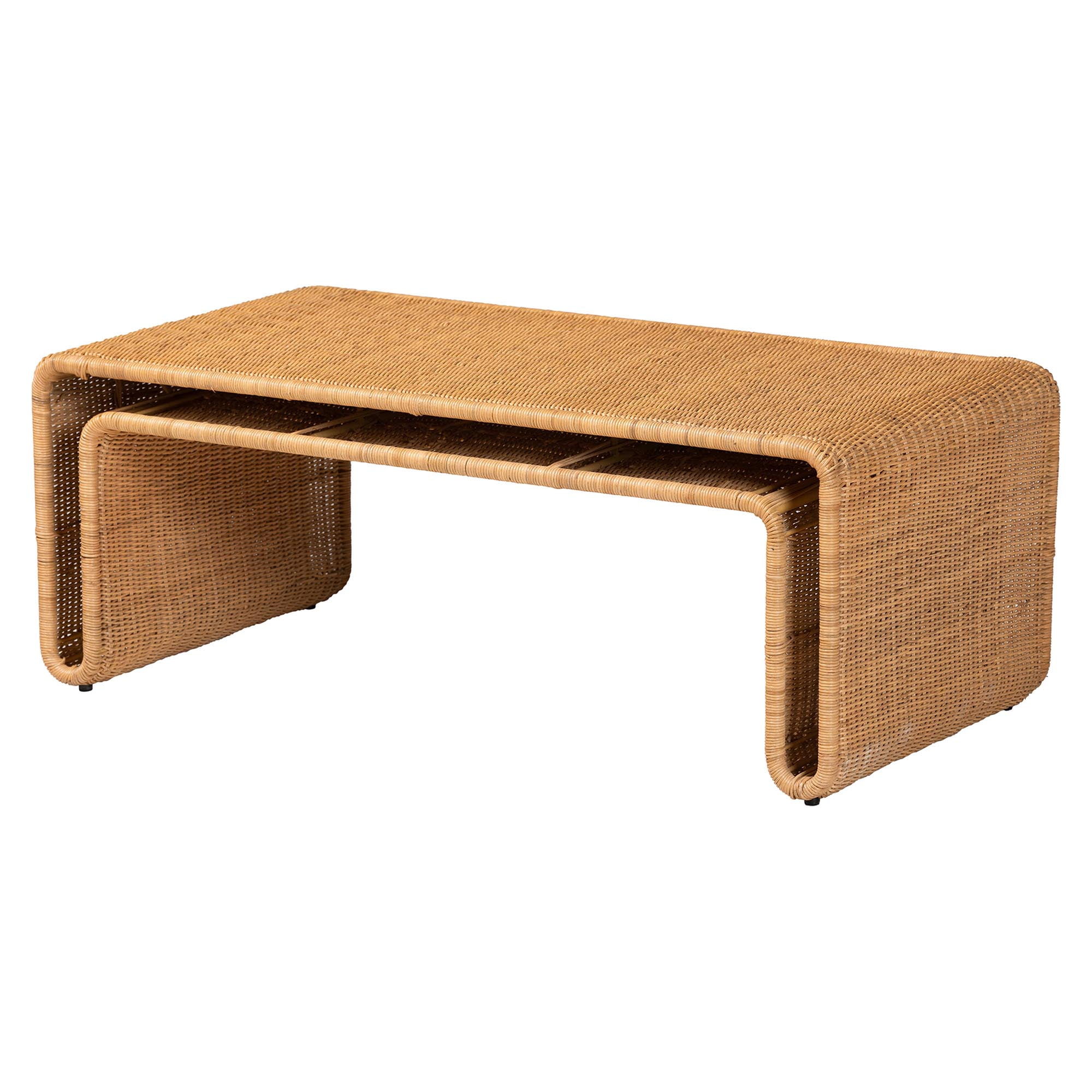 bali & pari Nevada Boho Coffee Table, Light Honey