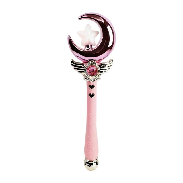 Varitas de princesa luminosas, juguete de simulación, accesorios para fotos, accesorios de disfraces para el baile de graduación. Luna rosa
