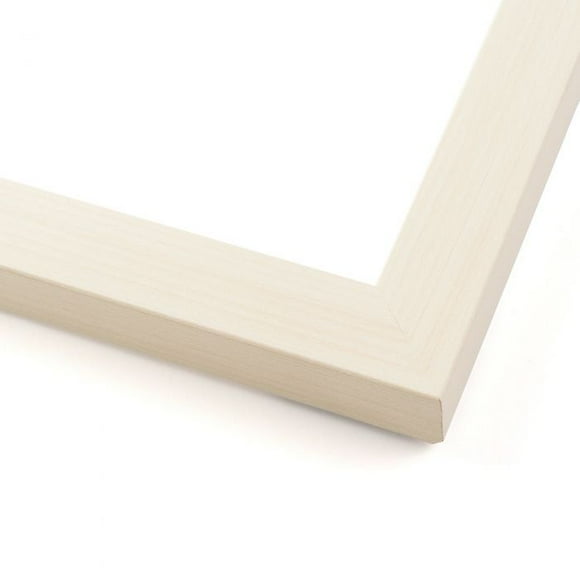 35.5 x 91.5 cm (14x36 inches) White Wash Wood Picture Frame with UV Acrylic & Foam Board Back, & Hardware