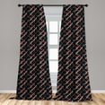 thumbnail image 5 of Ambesonne African Curtains, Grunge Boho African, Pair of 28"x95", Multicolor, 5 of 5