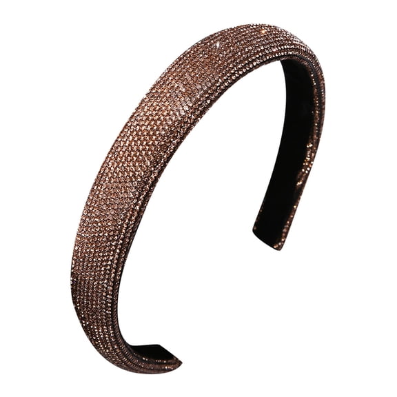 CXHEGBEJ Rhinestone Headband Crystal Bling Headbands for Women Hair Accessories Glitter Sparkle Hair Hoop Female Fashion Head Bands A