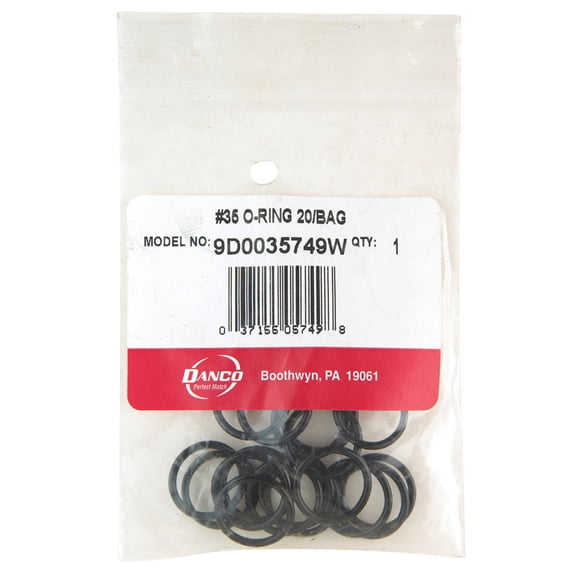 Danco  0.69 in. Dia. x 0.56 in. Dia. Rubber  O-Ring  20 pk