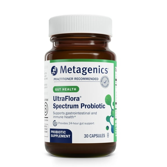 Metagenics UltraFlora Spectrum - Digestive & Immune Health Supplement* - Daily Probiotic - Non-GMO & Gluten-Free - 30 Capsules