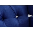 thumbnail image 5 of Modern Comfortable Upholstered Recliner Chair with 2 Storage Pockets, Leisure Linen Fabric Recliner Chair for Living Room Bedroom Office, Navy, 5 of 9