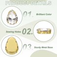 thumbnail image 3 of Uxcell Sew on Rhinestones Base Crystal Gems, Fit for Jewelry Clothes Costume Dress Garments Crafts - Mixed Shapes White, 3 of 7