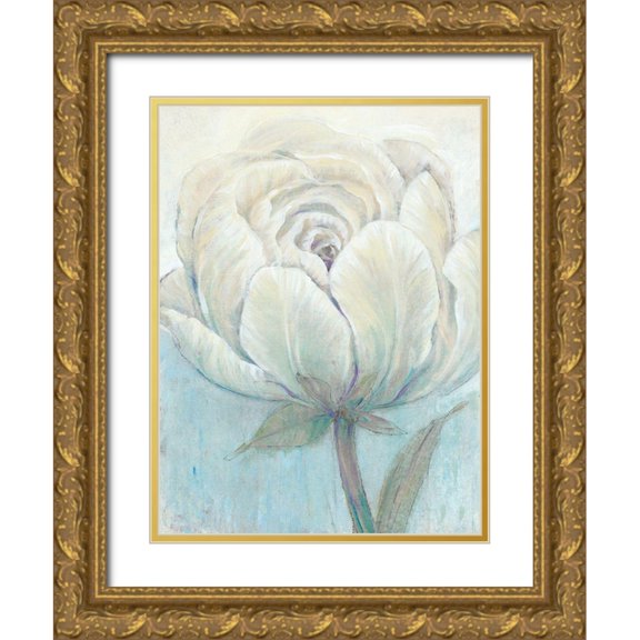 OToole, Tim 19x24 Gold Ornate Wood Framed with Double Matting Museum Art Print Titled - English Rose I