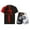 Red&Black&White, variant on Kids Boys 2 Piece Sports Set Short Sleeve Boxer T-shirts with MMA BJJ Training Trunks Set Yellow&White&Red 6